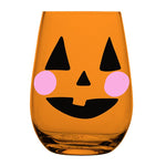 Jack O'Lantern Stemless Wine Glass