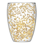 Gold Confetti Stemless Wine Glasses