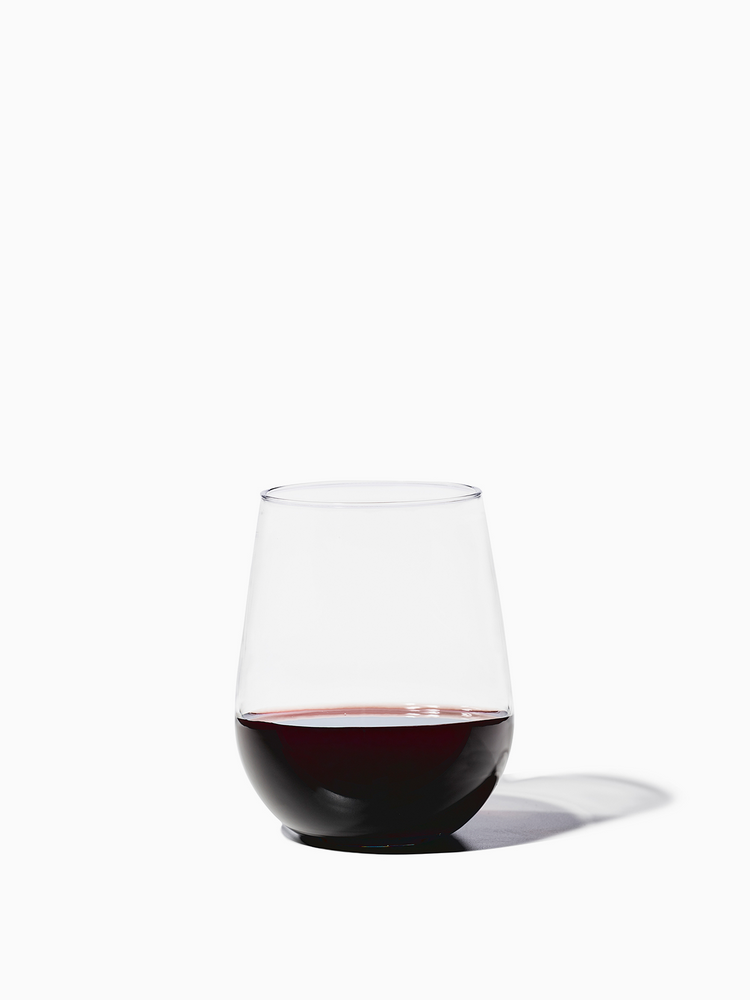 Clear Heavy-weight Plastic Stemless Wine Glasses
