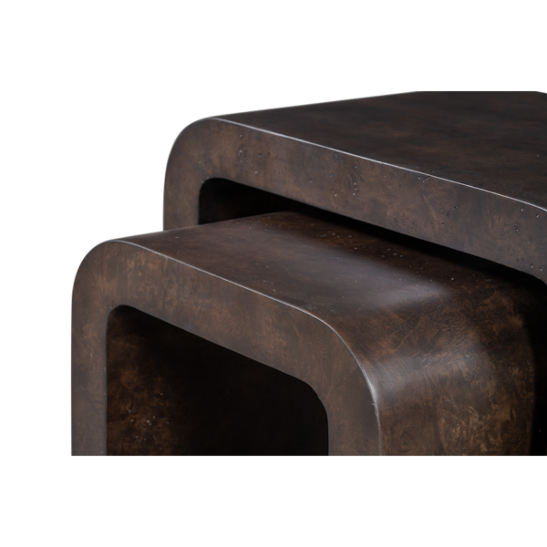 Chocolate Burl Nesting Tables