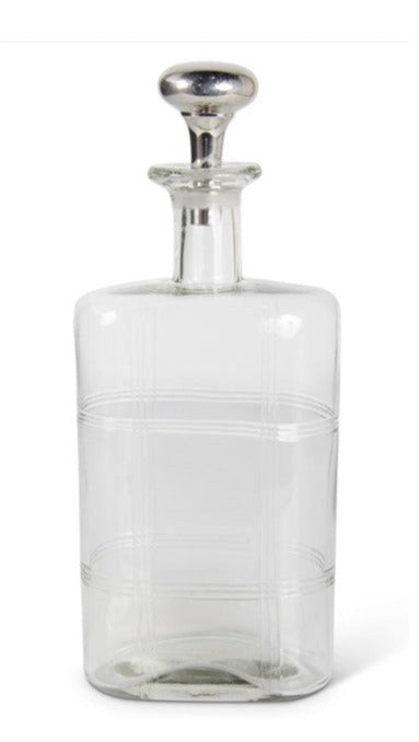 
            
                Load image into Gallery viewer, Etched Glass Decanter with Silver Stopper
            
        