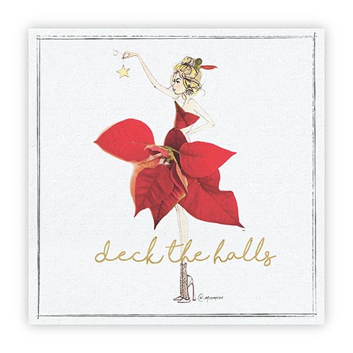 "Deck the Halls" Paper Cocktail Napkins