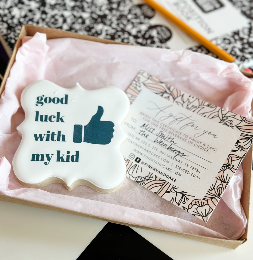 Back to School Teacher Cookie & Gift Card
