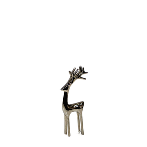 Polished Nickel Reindeer Figurines