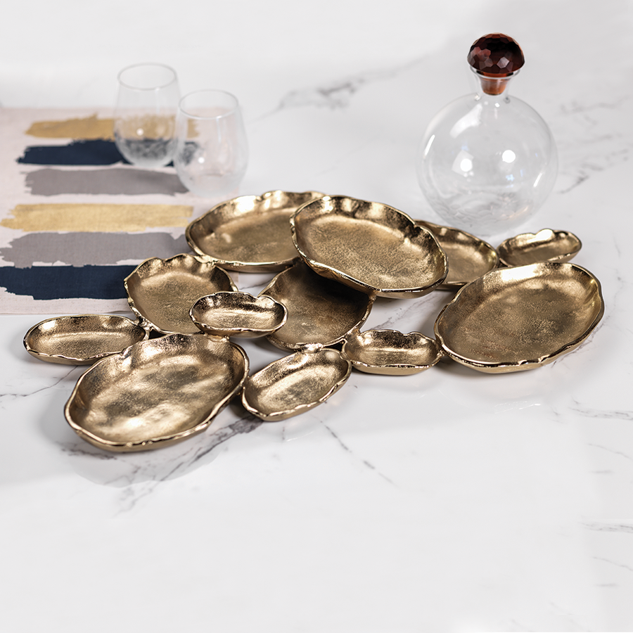 Large Gold Multi-dish Serving Piece