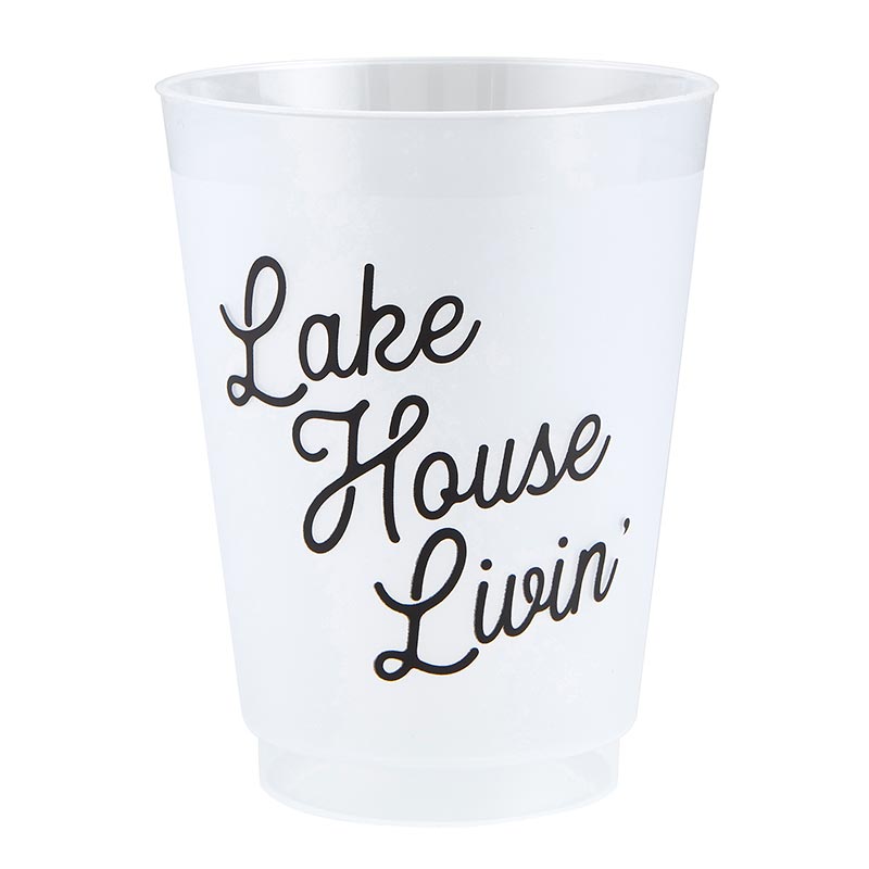 "Lake House Livin'" Plastic Glasses