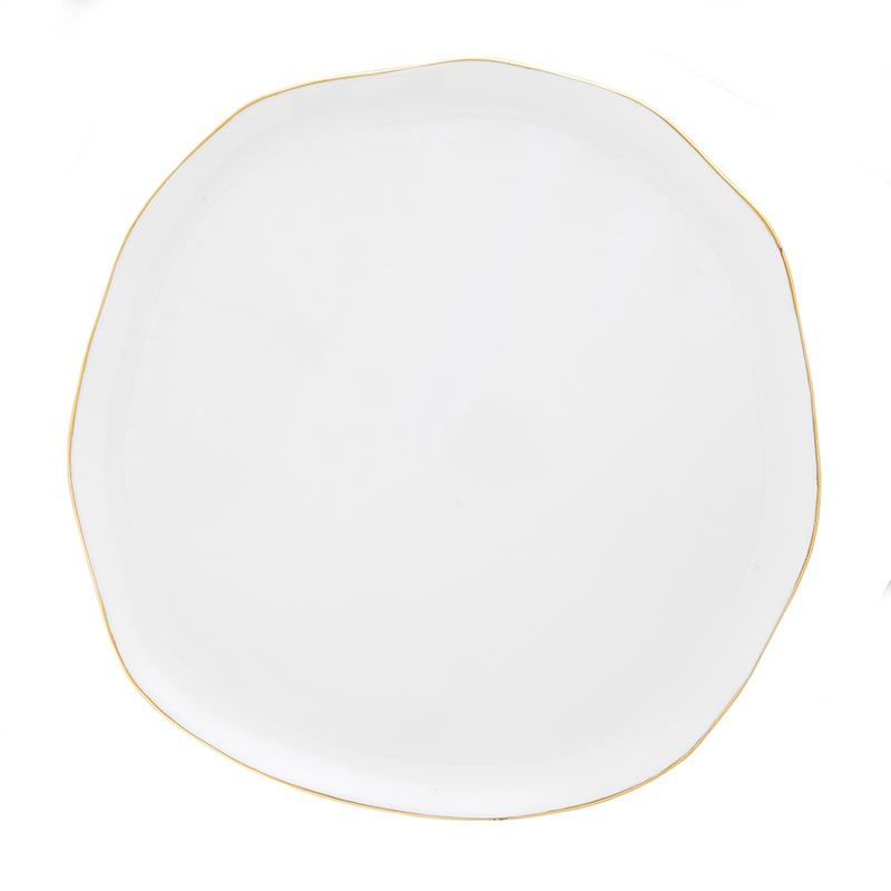 
            
                Load image into Gallery viewer, Organic Round Gold-trimmed Platter
            
        