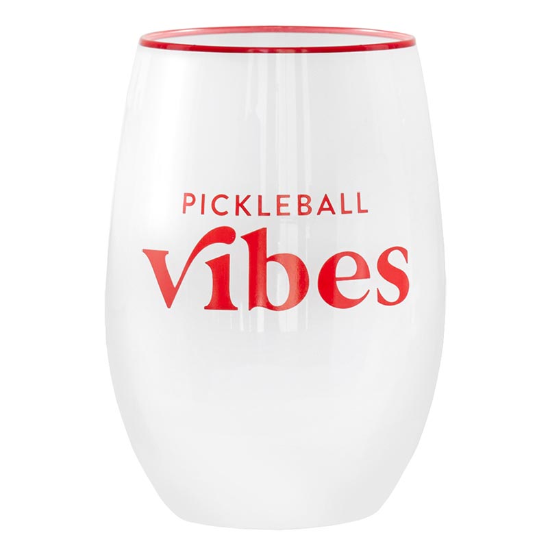 Pickleball Stemless Wine Glasses