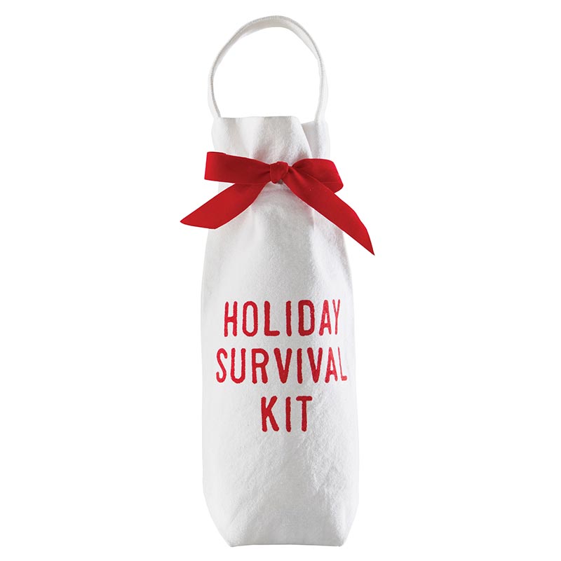 "Holiday Survival Kit" Wine Bag