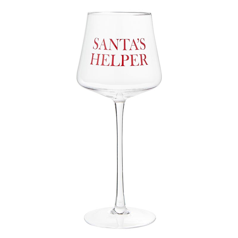 "Santa's Helper" Wine Glass