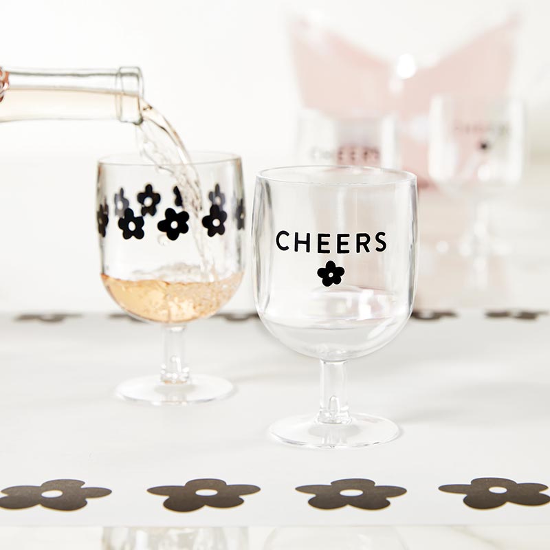 Cheers Acrylic Wine Glasses