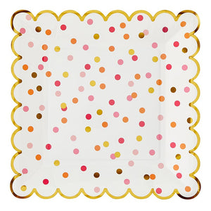 Scalloped Paper Plates - Confetti