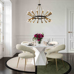 White Round Dining Table with Glass Base