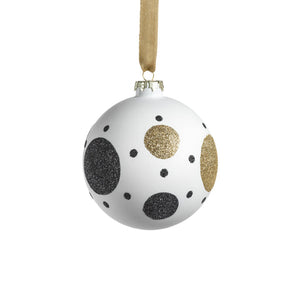 Black & Gold Polka-dot Ornaments