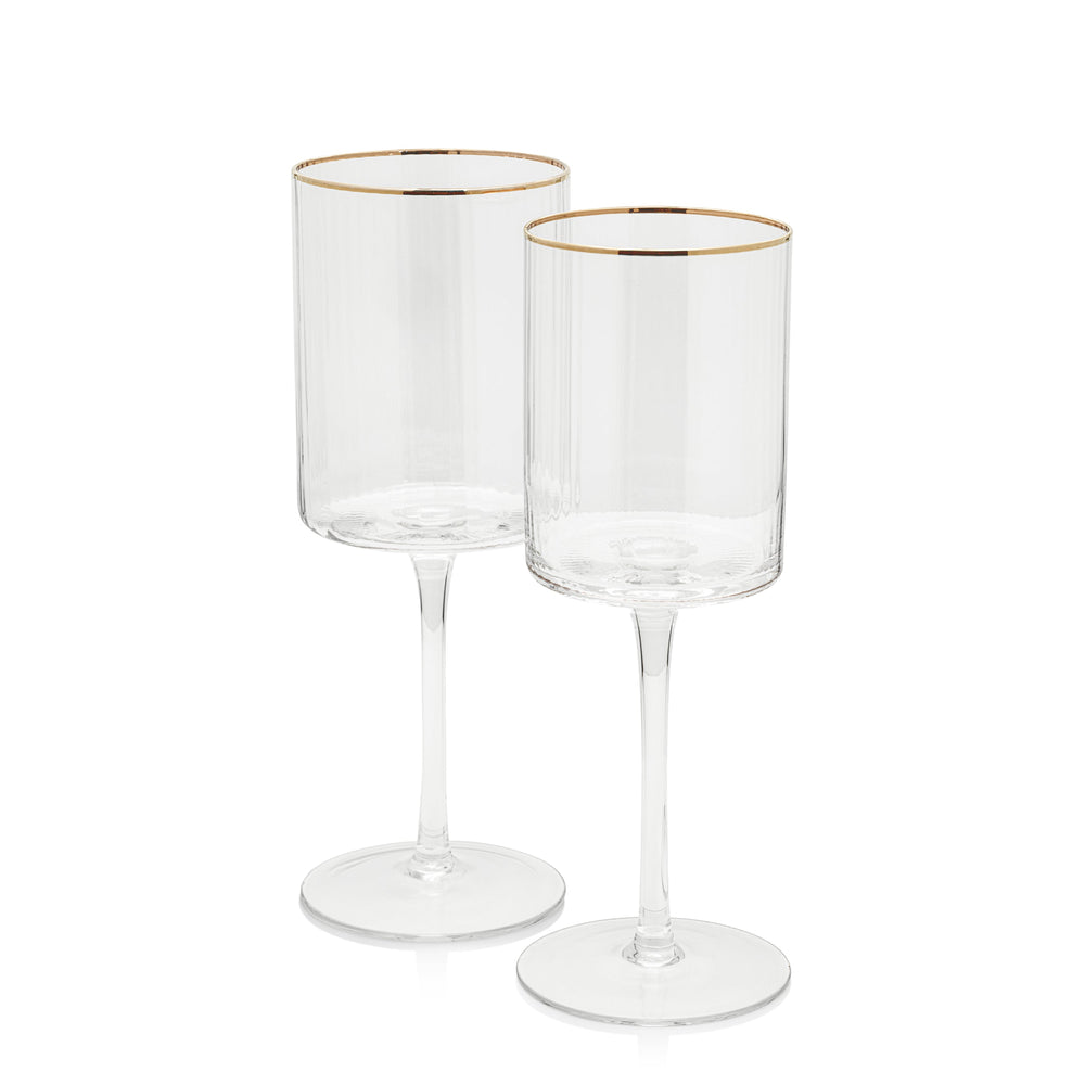 Gold-rimmed Wine Glass