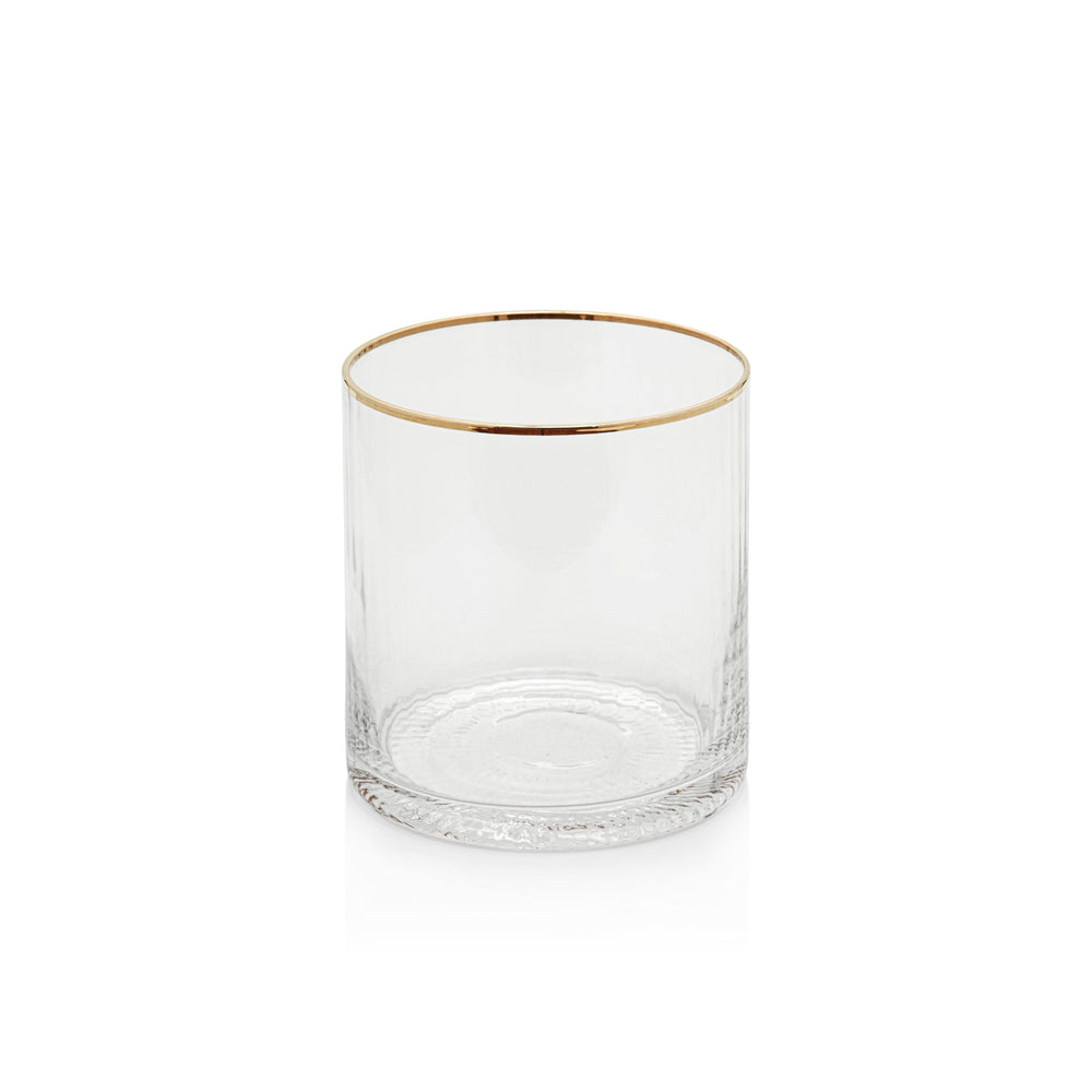 Gold-trimmed Old Fashioned Glass