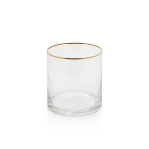 Gold-trimmed Old Fashioned Glass