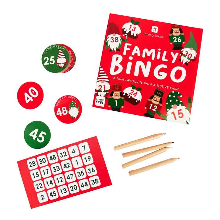 Christmas Themed Family Bingo Game