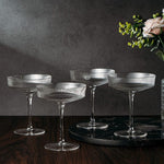 Clear Fluted Coupe Glass Boxed Set