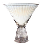 Iridescent Pedestal Martini Glass