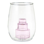 "Cake in a Glass of Wine" Stemless Wine Glass