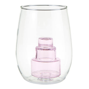 
            
                Load image into Gallery viewer, &amp;quot;Cake in a Glass of Wine&amp;quot; Stemless Wine Glass
            
        