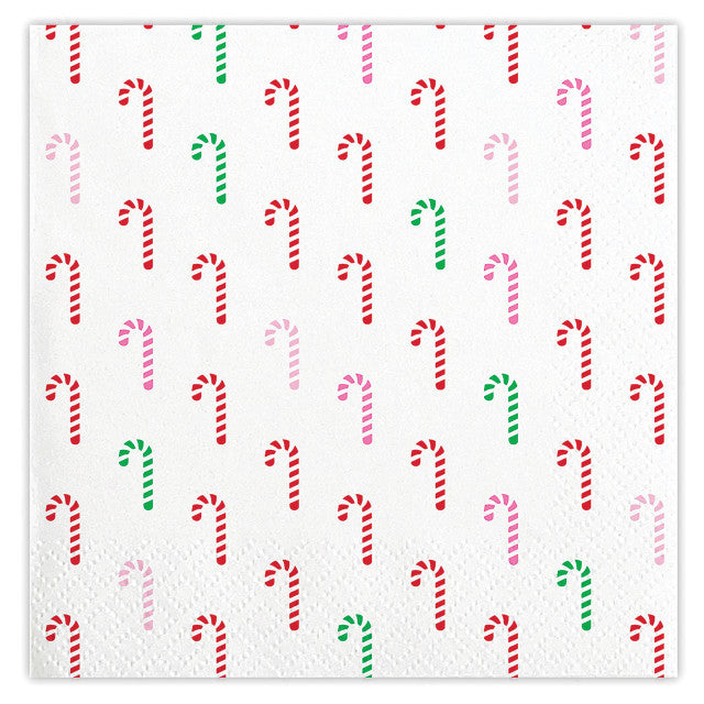 Bright Candy Cane Paper Napkins