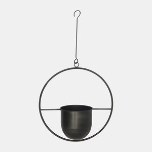 Black Metal Hanging Planter