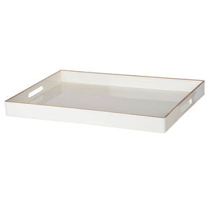 
            
                Load image into Gallery viewer, White Serving Tray Trimmed with Gold
            
        