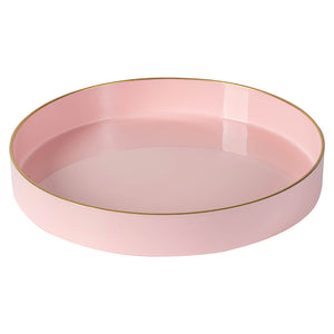 Pink Serving Tray Trimmed in Gold