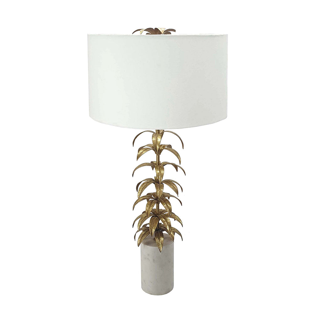 Gold Leaves & Mable Table Lamp