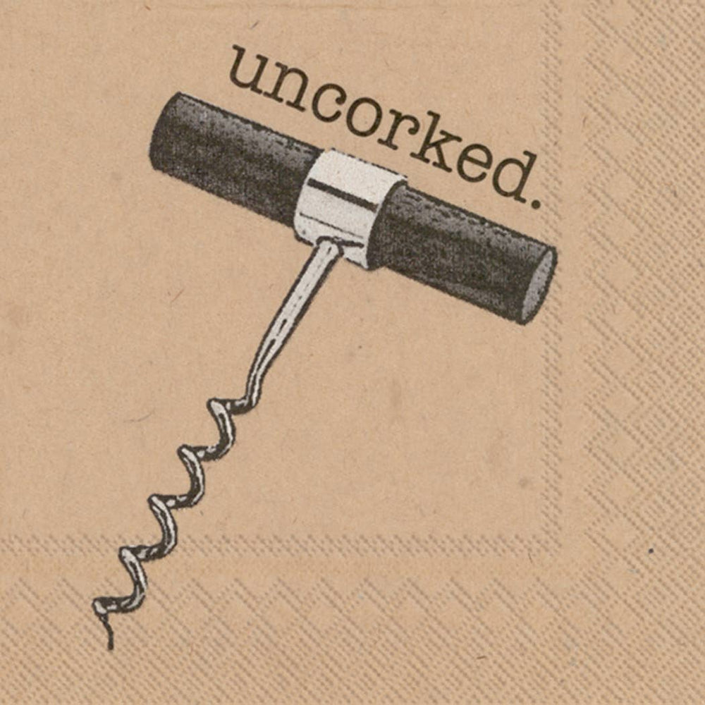 "Uncorked" Paper Cocktail Napkins