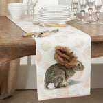 Bunny with fuzzy ears table runner
