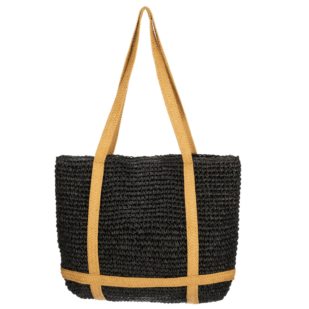 Woven Tote with Hat Holder Straps