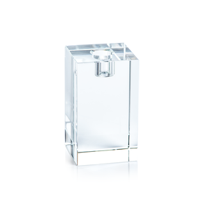 Clear Glass Square Candlesticks