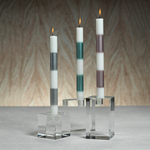 Clear Glass Square Candlesticks