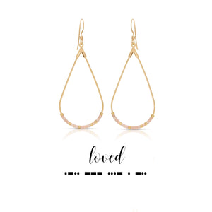 
            
                Load image into Gallery viewer, Dot &amp;amp; Dash Design Morse Code Jewelry - Earrings
            
        