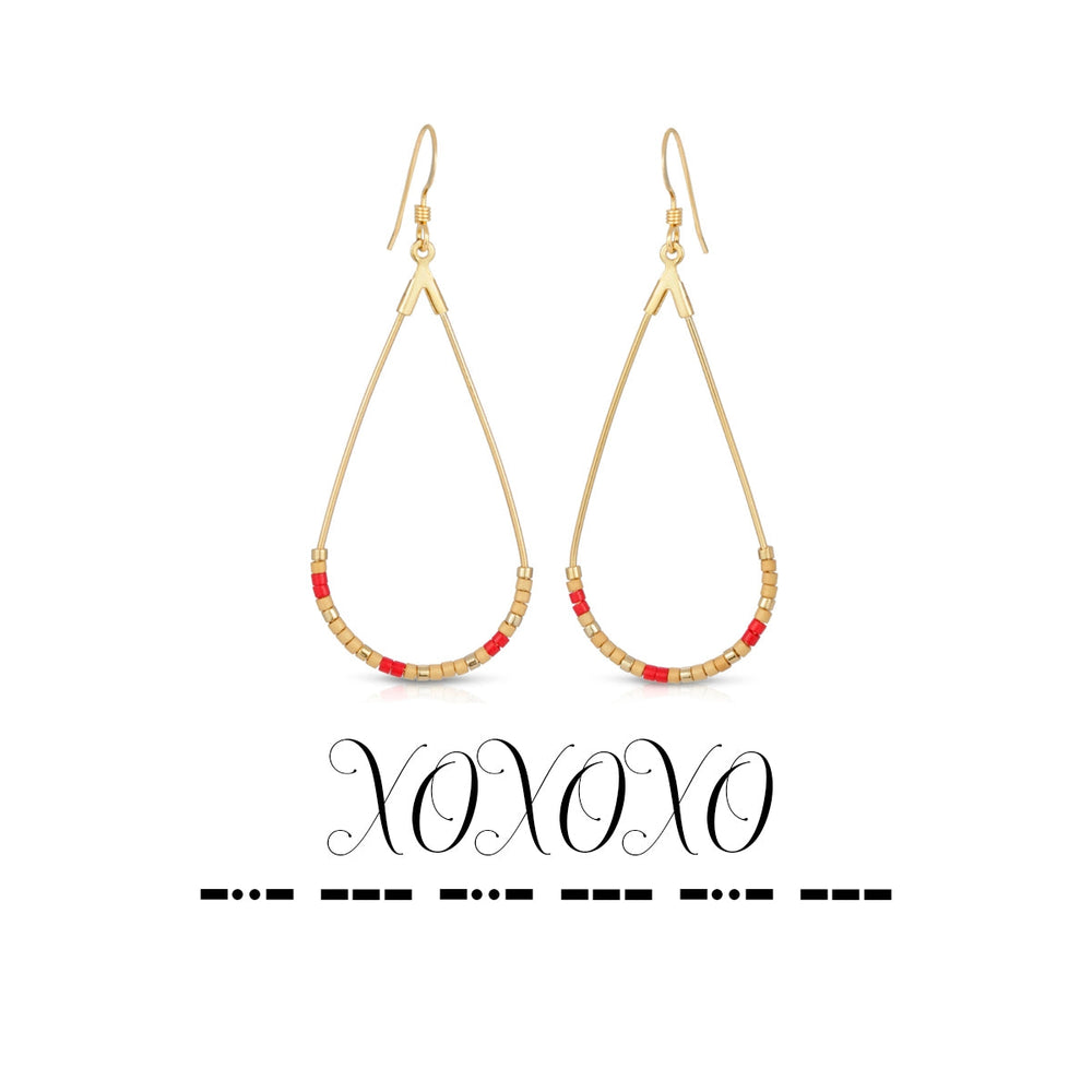 
            
                Load image into Gallery viewer, Dot &amp;amp; Dash Design Morse Code Jewelry - Earrings
            
        