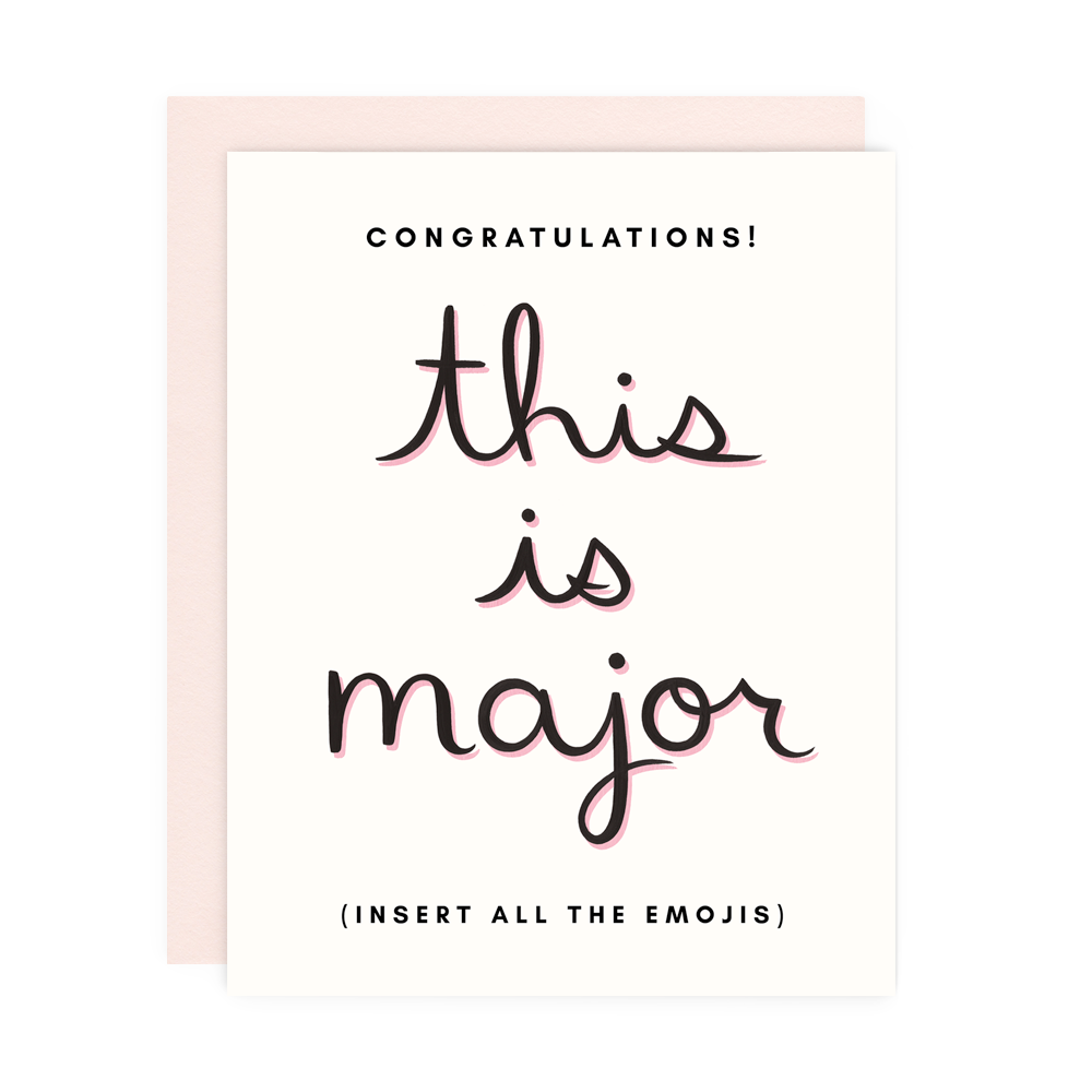 "Congratulations - This is Major" Greeting Card