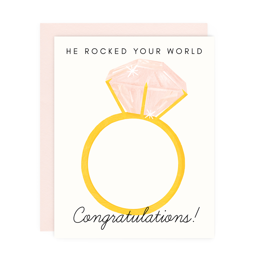 "He Rocked Your World" Greeting Card