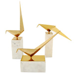Marble & Gold Bird Statues