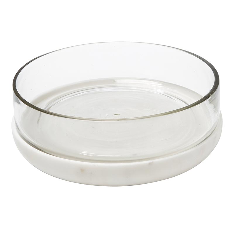 Marble-Base with Glass Bowls