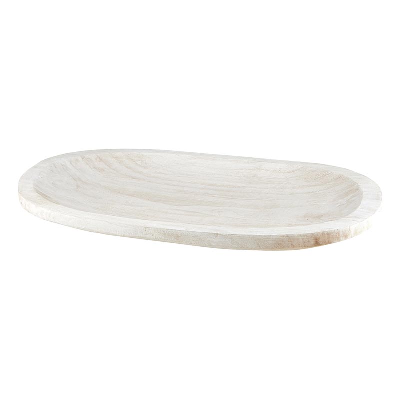 
            
                Load image into Gallery viewer, White Wood Bowl/Platter
            
        
