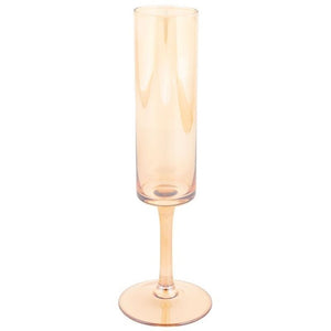 
            
                Load image into Gallery viewer, Amber Iridescent Champagne Flute
            
        