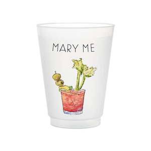 "Mary Me" Bloody Mary Frosted Plastic Cup