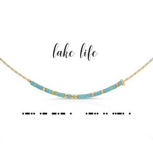 Dot & Dash Design Morse Code Jewelry - Necklaces