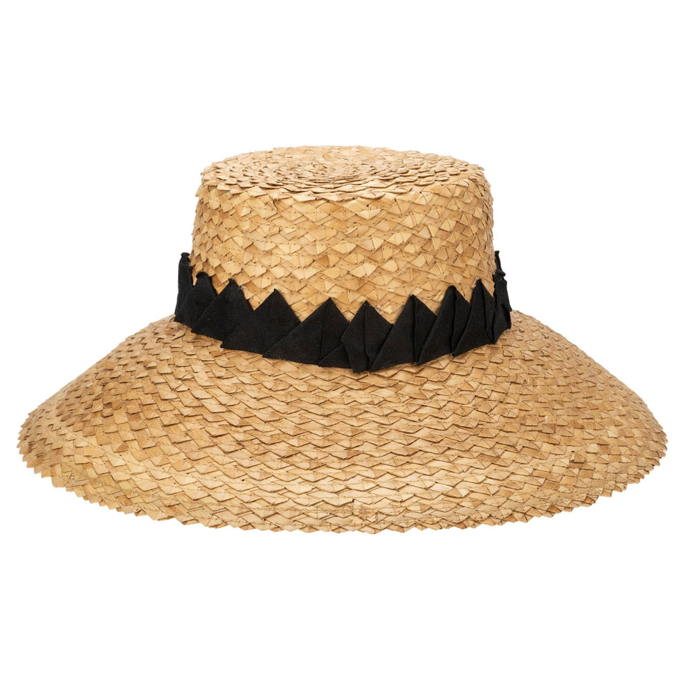 
            
                Load image into Gallery viewer, Palm Straw Hat with Black Band
            
        
