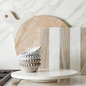 
            
                Load image into Gallery viewer, White Marble Lazy Susan
            
        