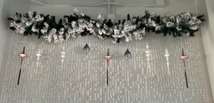
            
                Load image into Gallery viewer, Lighted Snow-flecked Garland
            
        