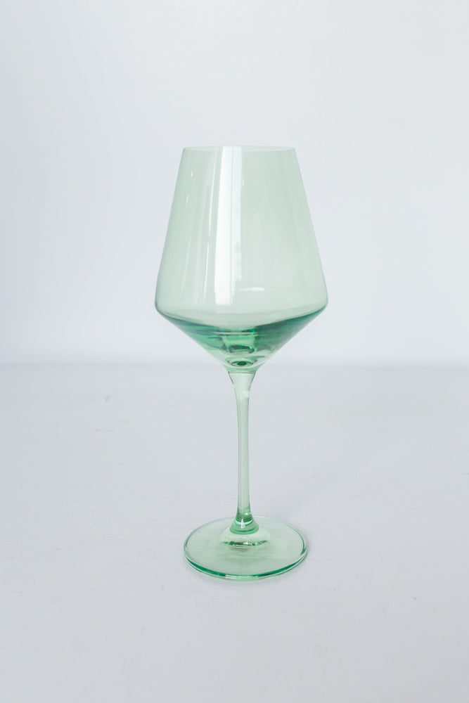 Estelle Colored Wine Glass - Mint Green